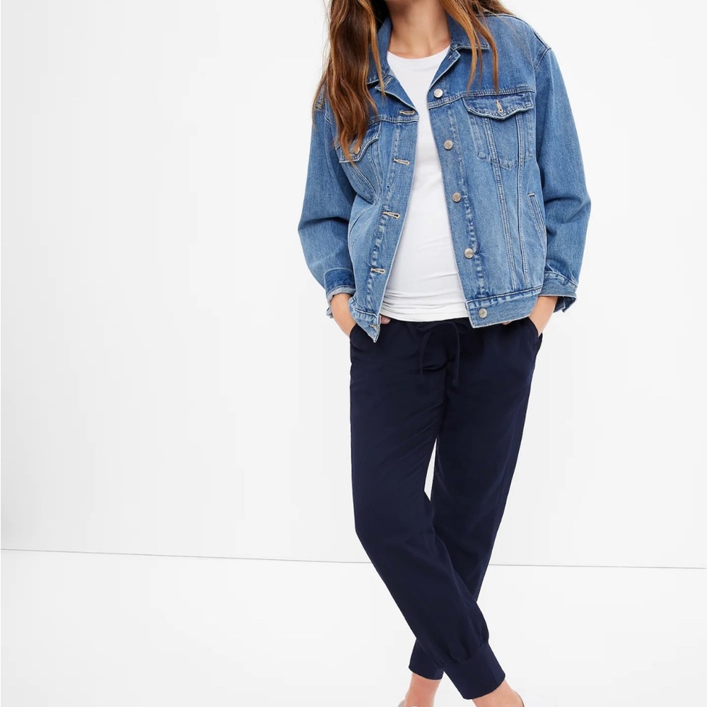Maternity full-paneled ribbed joggers